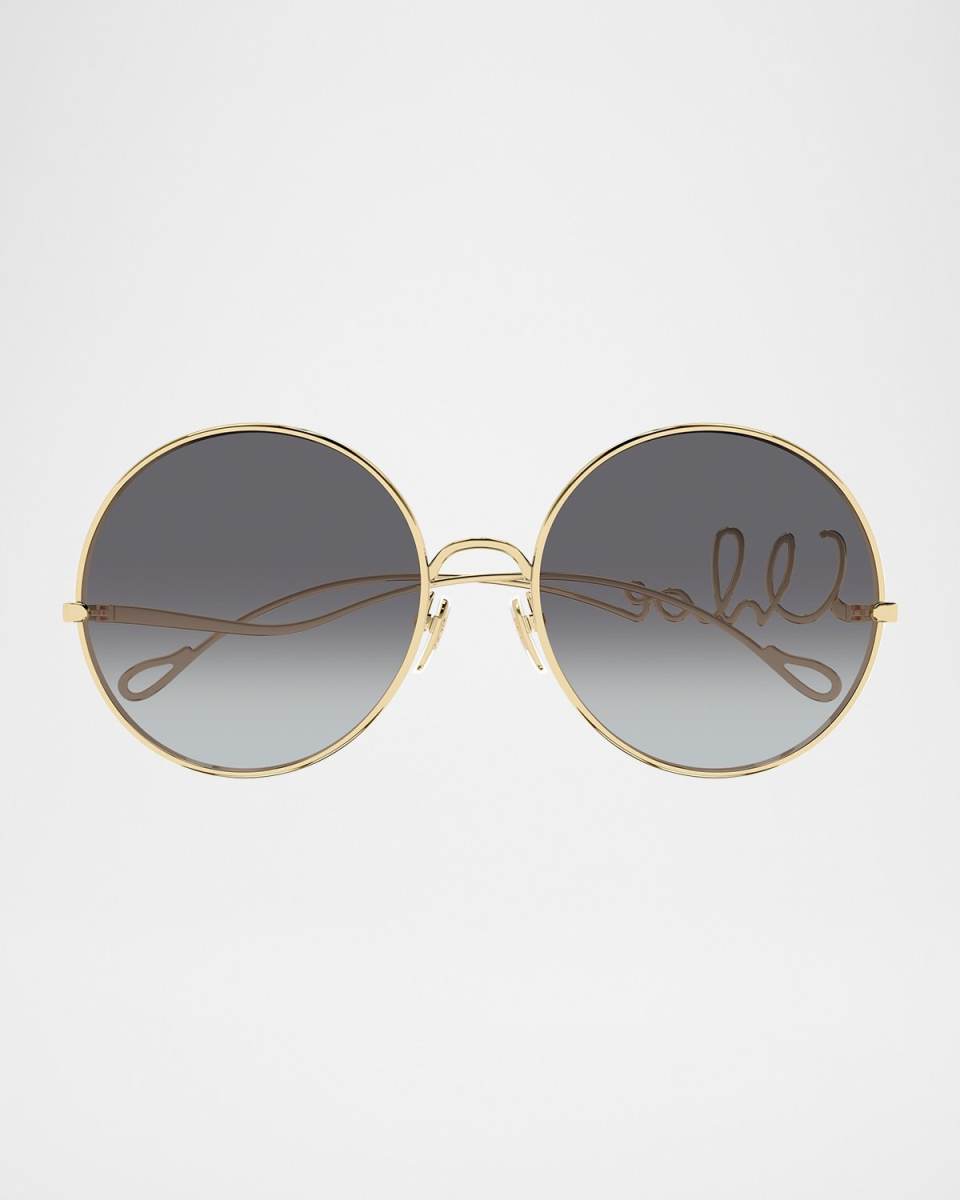 Chloe Iconic Round Metal Sunglasses